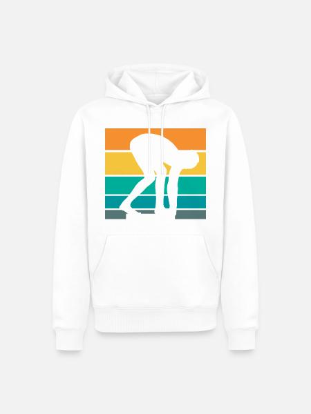 Schwimmsport Schwimmer Spruch Geschenk - Männer Premium Bio Hoodie - Weiß