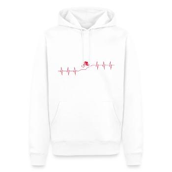 Downhill biken - Männer Premium Bio Hoodie - Weiß - Vorne - Nico (187cm)