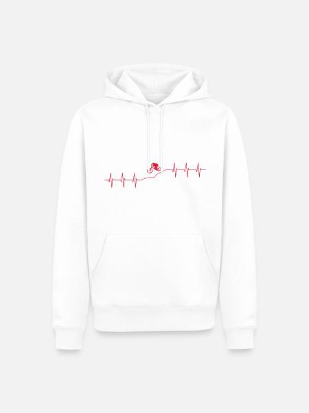 Downhill biken - Männer Premium Bio Hoodie - Weiß