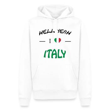 italien flagge italy Italia - Männer Premium Bio Hoodie - Weiß - Vorne - Nico (187cm)