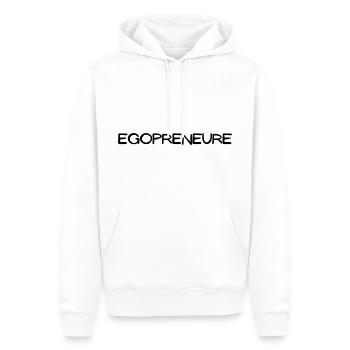 EGOPRENEURE de LUXE - Männer Premium Bio Hoodie - Weiß - Vorne - Nico (187cm)