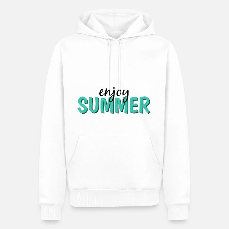 Profitez de l’été - Sweat à capuche Premium bio Homme - blanc