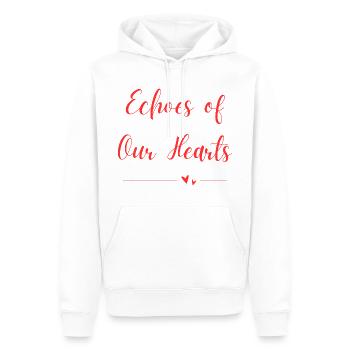 Echoes of Our Hearts - Men’s Premium Organic Hoodie - white - Front - Nico (187cm)