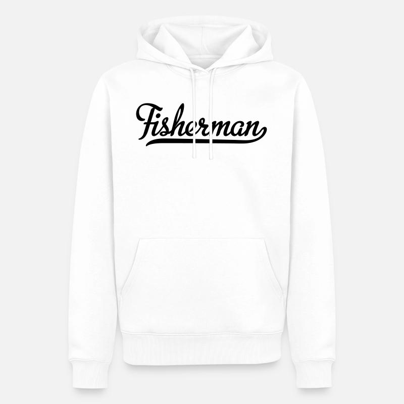 Fischer - Männer Premium Bio Hoodie - Weiß
