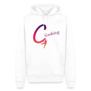 Climbing - Männer Premium Bio Hoodie - Weiß - Vorne - Nico (187cm)