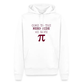Nerd / Nerds: Venez au côté nerd - Sweat à capuche Premium bio Homme - blanc - Devant - Nico (187cm)