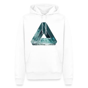 Penrose Optical illusion avec la nature, cool - Sweat à capuche Premium bio Homme - blanc - Devant - Nico (187cm)