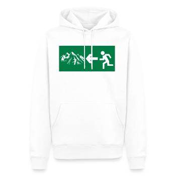 Montagnes - Sweat à capuche Premium bio Homme - blanc - Devant - Nico (187cm)