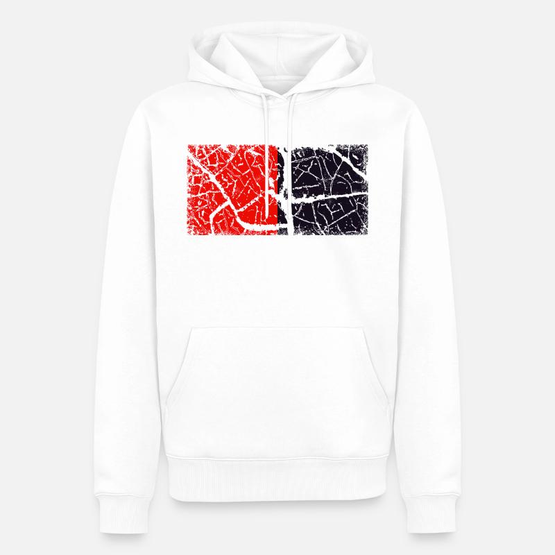 Down (comté) - Sweat à capuche Premium bio Homme - blanc