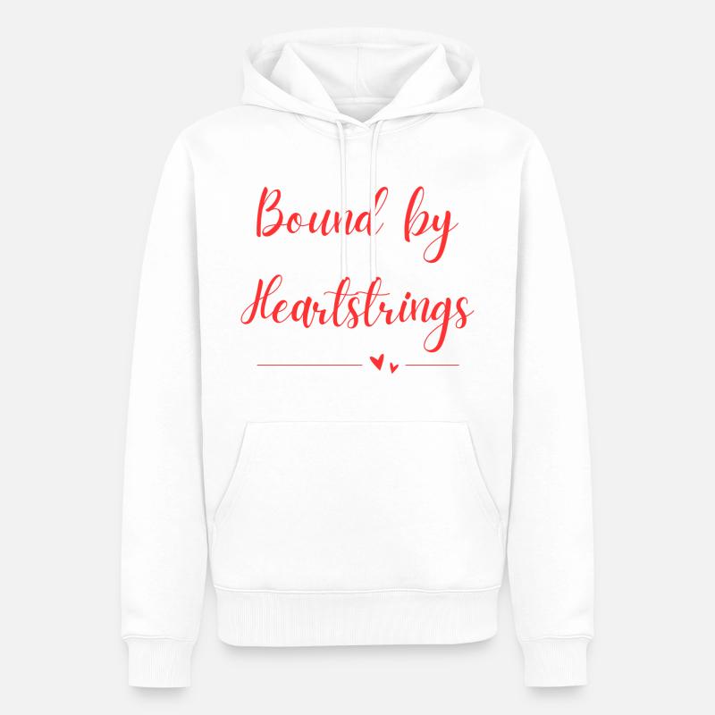 Bound by Heartstrings - Männer Premium Bio Hoodie - Weiß