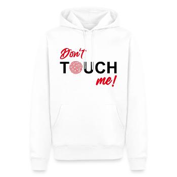 Don' t Touch me - Fingerabdruck - Männer Premium Bio Hoodie - Weiß - Vorne - Nico (187cm)