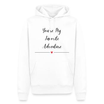You're My Favorite Adventure - Men’s Premium Organic Hoodie - white - Front - Nico (187cm)