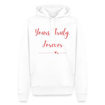 Votre humble serviteur pour toujours - Sweat à capuche Premium bio Homme - blanc - Devant - Nico (187cm)
