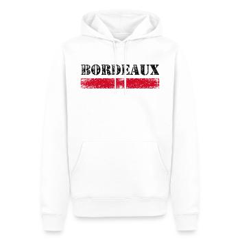 Bordeaux Vintage - Männer Premium Bio Hoodie - Weiß - Vorne - Nico (187cm)