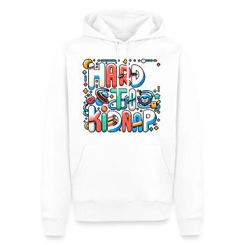 Hard to Kidnap 5 - Men’s Premium Organic Hoodie - white - Front - Nico (187cm)