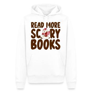 Lire la suite Livres effrayants 2 - Sweat à capuche Premium bio Homme - blanc - Devant - Nico (187cm)