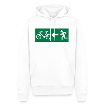 Radsport - Männer Premium Bio Hoodie - Weiß - Vorne - Nico (187cm)