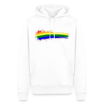 Color Stroke Colorful Rainbow LGBTQ Censorship Symbol - Men’s Premium Organic Hoodie - white - Front - Nico (187cm)