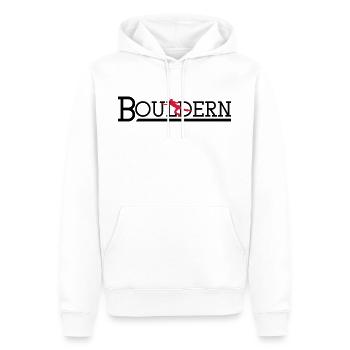 bouldern - Männer Premium Bio Hoodie - Weiß - Vorne - Nico (187cm)