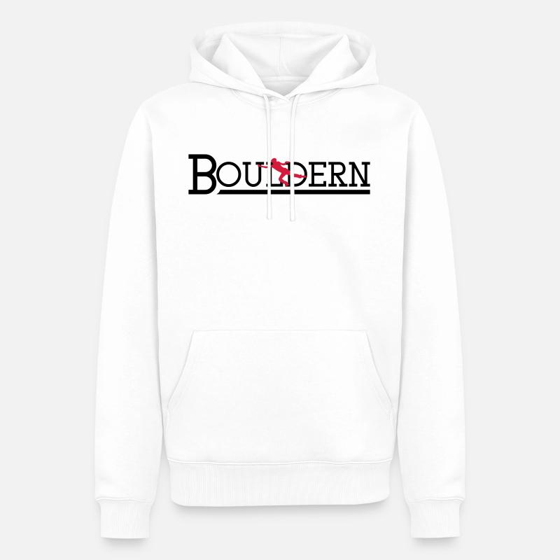 bouldering - Sweat à capuche Premium bio Homme - blanc