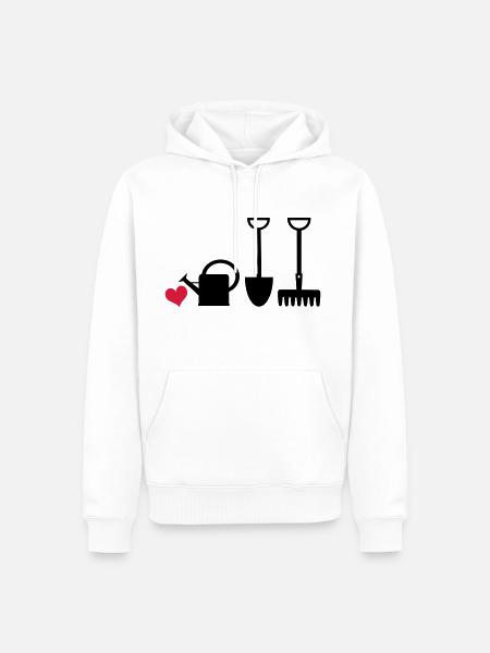 Gärtnerherz2 - Men’s Premium Organic Hoodie - white