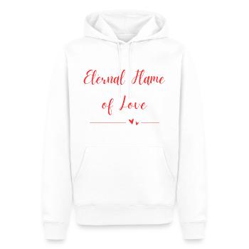 Eternal Flame of Love - Men’s Premium Organic Hoodie - white - Front - Nico (187cm)