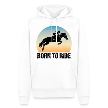 Born to Ride Horse Riding Girl - Men’s Premium Organic Hoodie - white - Front - Nico (187cm)