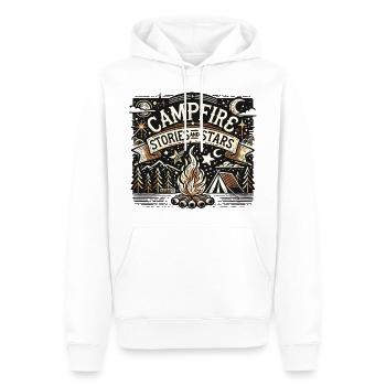 Lagerfeuergeschichten und Stars - Männer Premium Bio Hoodie - Weiß - Vorne - Nico (187cm)
