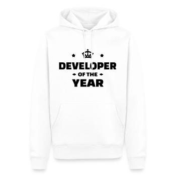 Entwickler / Informatiker / Programmierer / - Männer Premium Bio Hoodie - Weiß - Vorne - Nico (187cm)