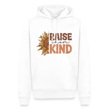 Raise Them Child - Tournesol - Sweat à capuche Premium bio Homme - blanc - Devant - Nico (187cm)