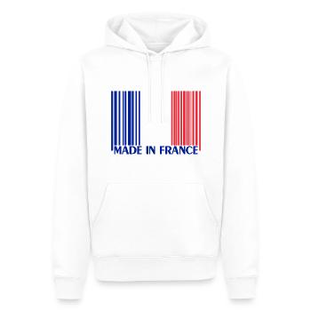 Made in France Frankreich - Männer Premium Bio Hoodie - Weiß - Vorne - Nico (187cm)