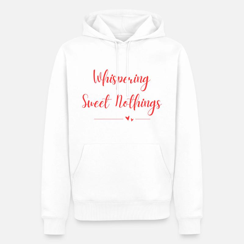 Chuchoter des choses douces - Sweat à capuche Premium bio Homme - blanc