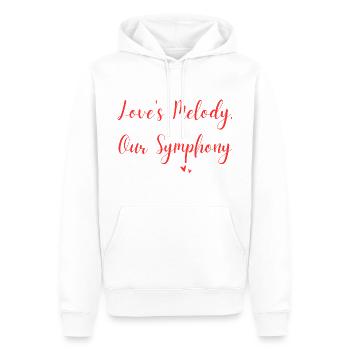 Love's Melody Our Symphony - Männer Premium Bio Hoodie - Weiß - Vorne - Nico (187cm)
