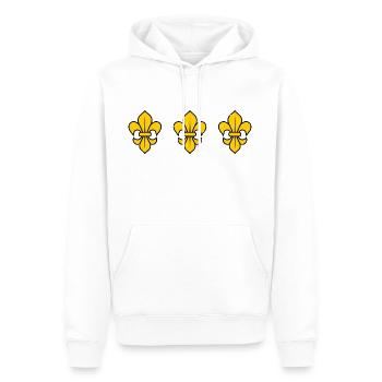 Fleur De Lys / 3 - Männer Premium Bio Hoodie - Weiß - Vorne - Nico (187cm)
