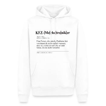 KFZ - Mechatroniker Lustige Berufs Definition - Männer Premium Bio Hoodie - Weiß - Vorne - Nico (187cm)