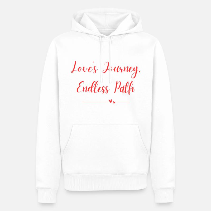 Love's Journey Endless Path - Männer Premium Bio Hoodie - Weiß