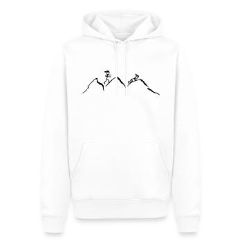 Climber in the mountains - Men’s Premium Organic Hoodie - white - Front - Nico (187cm)