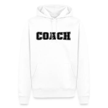 coaching - Sweat à capuche Premium bio Homme - blanc - Devant - Nico (187cm)