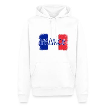 France - Männer Premium Bio Hoodie - Weiß - Vorne - Nico (187cm)