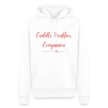 Cuddle Weather Companion - Men’s Premium Organic Hoodie - white - Front - Nico (187cm)