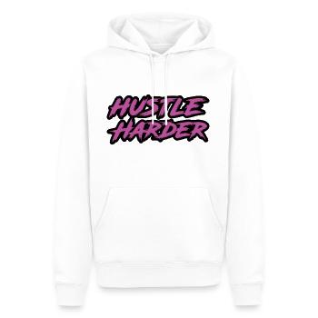 Hustle - Sweat à capuche Premium bio Homme - blanc - Devant - Nico (187cm)