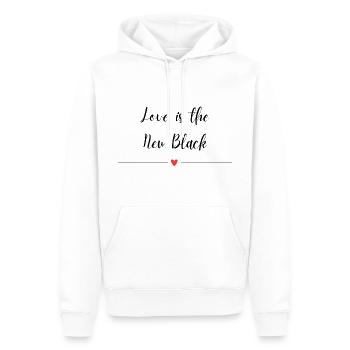 Love is the New Black - Men’s Premium Organic Hoodie - white - Front - Nico (187cm)