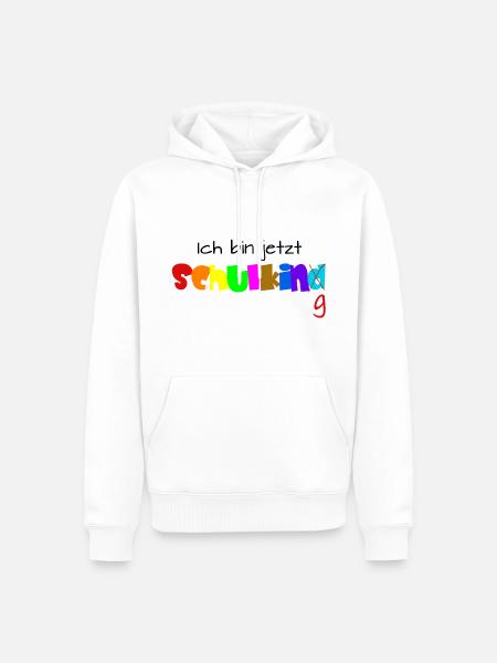Einschulung Spruch - Männer Premium Bio Hoodie - Weiß