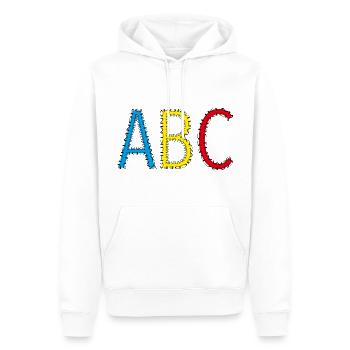 ABC - Schulstart - Schulkind - Männer Premium Bio Hoodie - Weiß - Vorne - Nico (187cm)