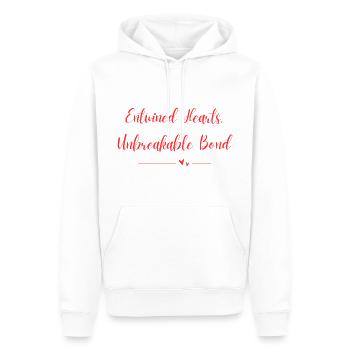 Entwined Hearts Unbreakable Bond - Men’s Premium Organic Hoodie - white - Front - Nico (187cm)