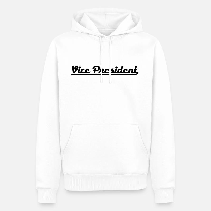 Vice President - Männer Premium Bio Hoodie - Weiß