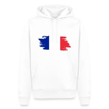 France Flag - Männer Premium Bio Hoodie - Weiß - Vorne - Nico (187cm)