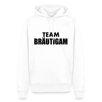 Team bräutigam - Männer Premium Bio Hoodie - Weiß - Vorne - Nico (187cm)
