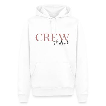 Crew to drink - Men’s Premium Organic Hoodie - white - Front - Nico (187cm)