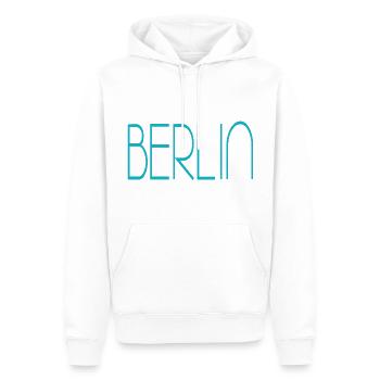 Berlin - Männer Premium Bio Hoodie - Weiß - Vorne - Nico (187cm)